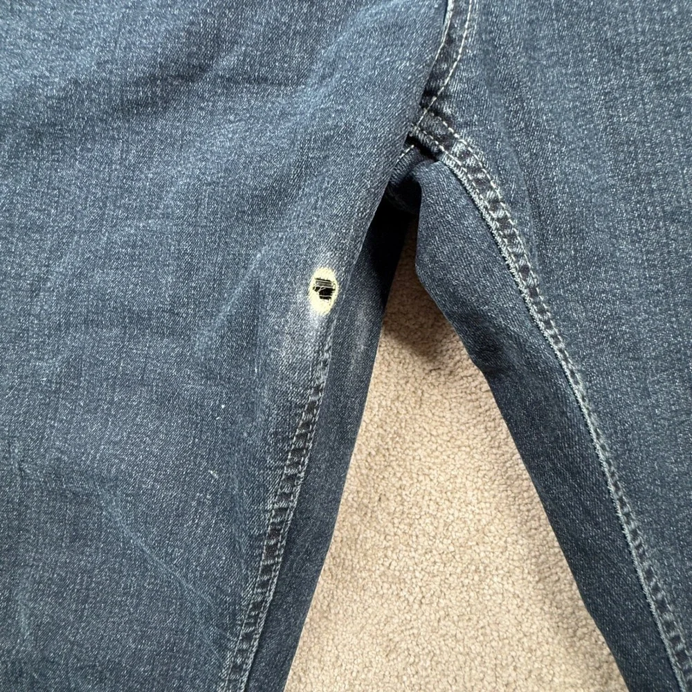Weatherproof Vintage Mens Tapered Jeans‎ Dark Wash Denim Blue 42x29 Distressed